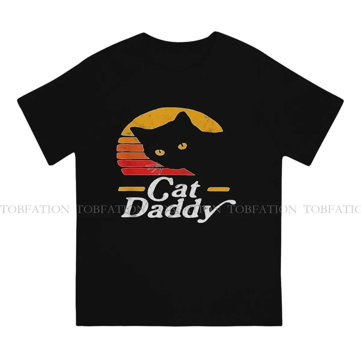 Cat Daddy Eighties Style Round Collar TShirt Father Day Pure Cotton Original T Shirt Man's Clothes New Design Oversized Big Sale