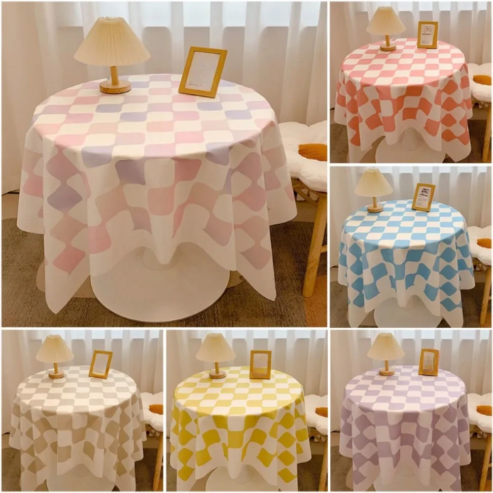 

1pc Ins Plaid Square Tablecloth Dining Party Table Decoration Picnic Desk Table Cloth Home Decor Background Cloth 상큼한 식탁보 포토 소품