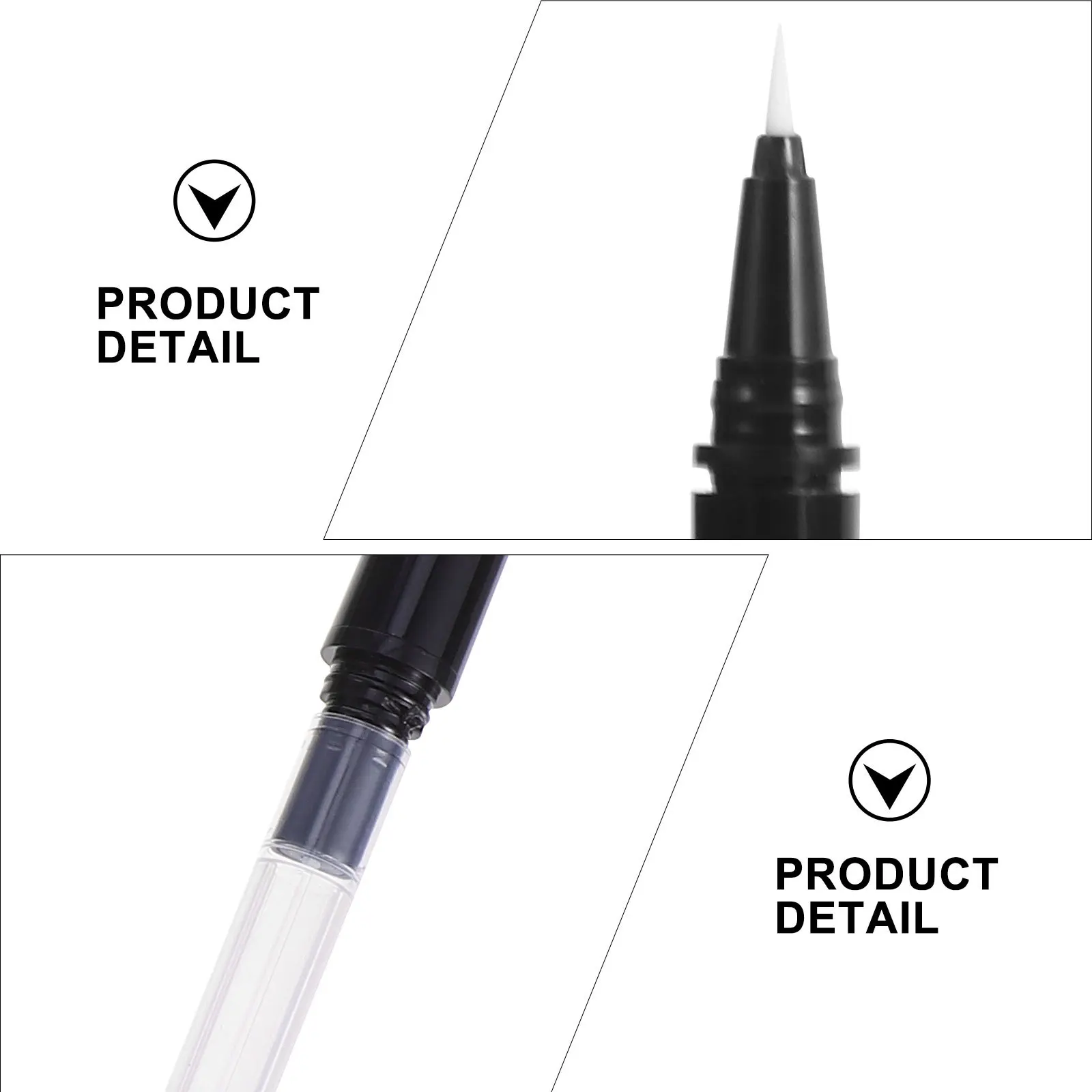 3개입 1ml 빈 펜 리필용 액체 용기 휴대용 보관 다양한 팁 빈 아이라이너 용기 리필 가능