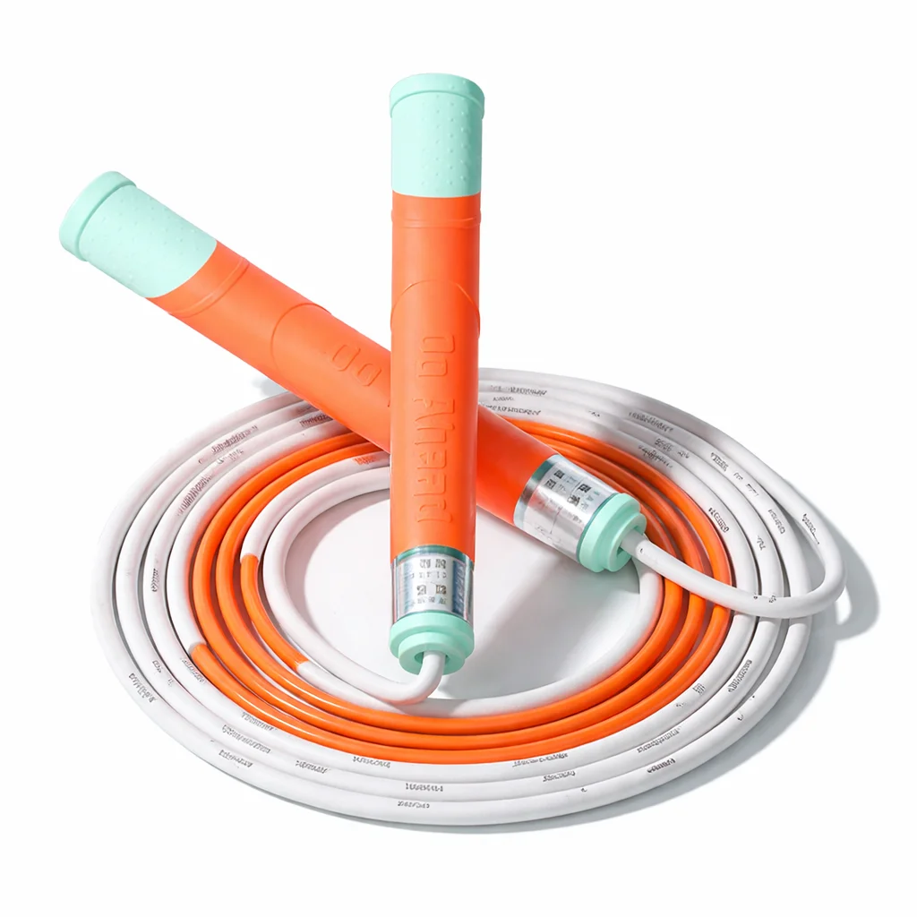 YUEDONG Kids Jump Rope For Woman & Man , Adjustable Skipping Rope with High-Speed Bearings, Anti-Slip Handles, Durable PVC Speed Rope for School PE Exercise Fitness Training Indoor Outdoor Play 2.4M