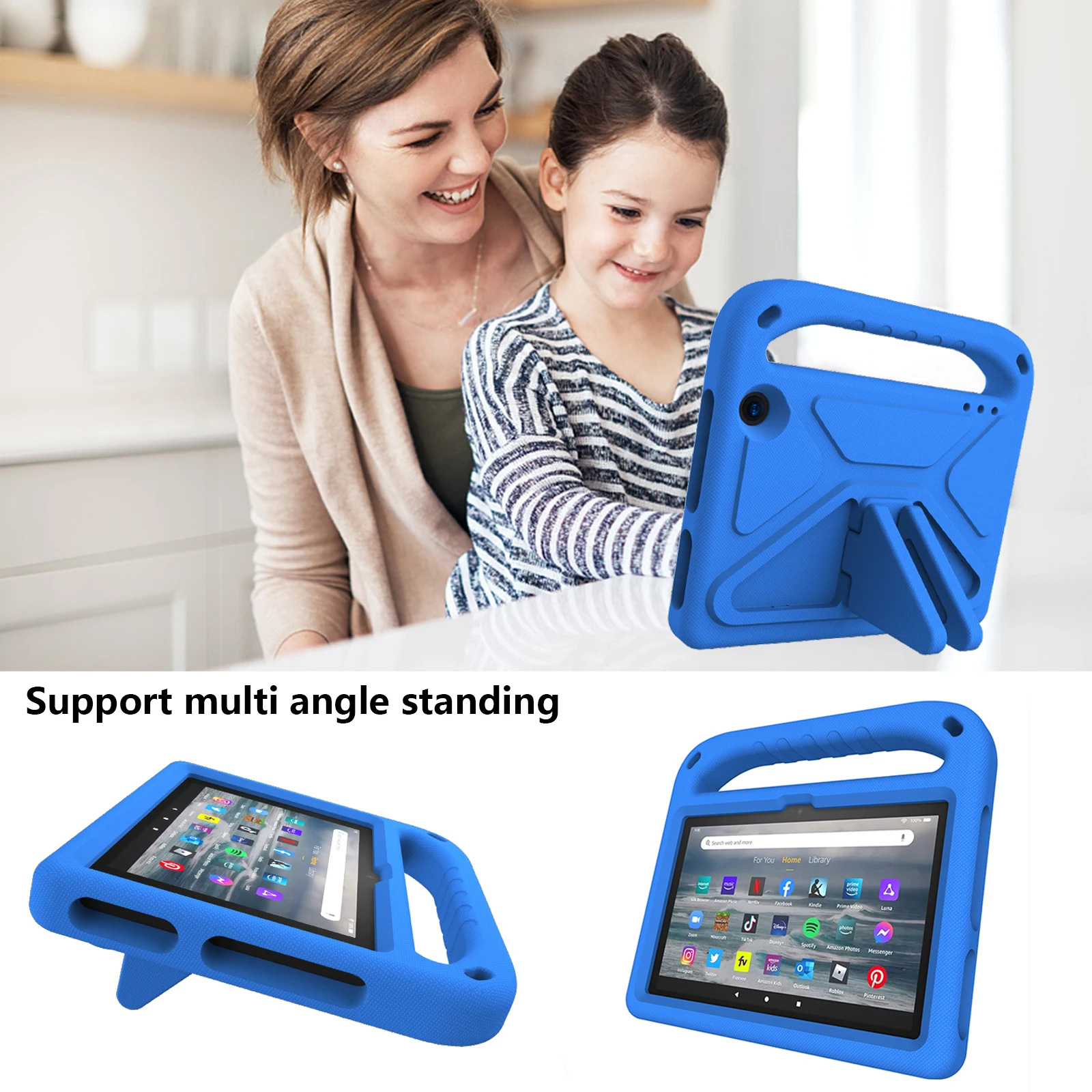 Cover For Amazon Kindle Fire 7 2022 7.0 Full body Shockproof Tablets Kids  EVA Case For Amazon HD 8 plus 2020 2022 Para Fundas