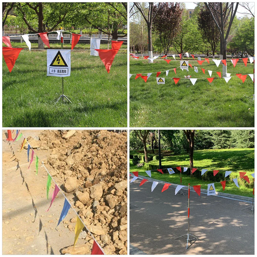 

Roadwork Safety Flag Waterproof PVC Reflective Durable Lightweight Triangle Warning Flag for Alerting Safety Construction