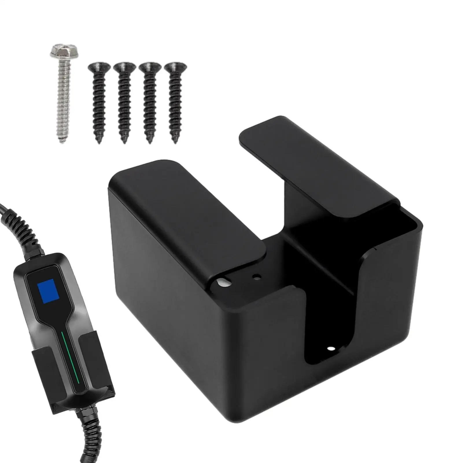 EV Charger Holder Stand Rack Wall Mounted Electric Vehicle Charging Box Holder Bracket Stand with Cable Management