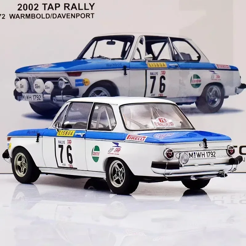 Autoart 1:18 2002 Tap Rally 1972 Warmbold/Davenport Simulação Edição Limitada Todo Aberto Liga de Metal Estático Modelo de Carro Brinquedo Presente