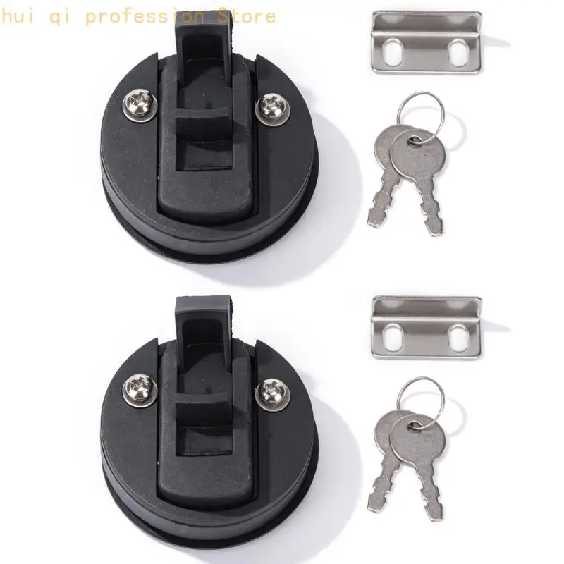 Marine-Inspektionsplatten-Schloss-Set mit bündigem Zuggriff, verschlüsselte Deckzugangsbeschläge aus Nylon, 2er-Pack für – Detail 5