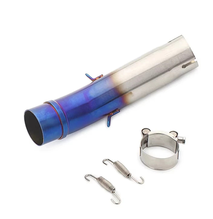 motorcycle pipe exhaust For HONDA CB400 Motorcycle Exhaust middle pipe Round Muffler CB400 Slip-On all yes view 5