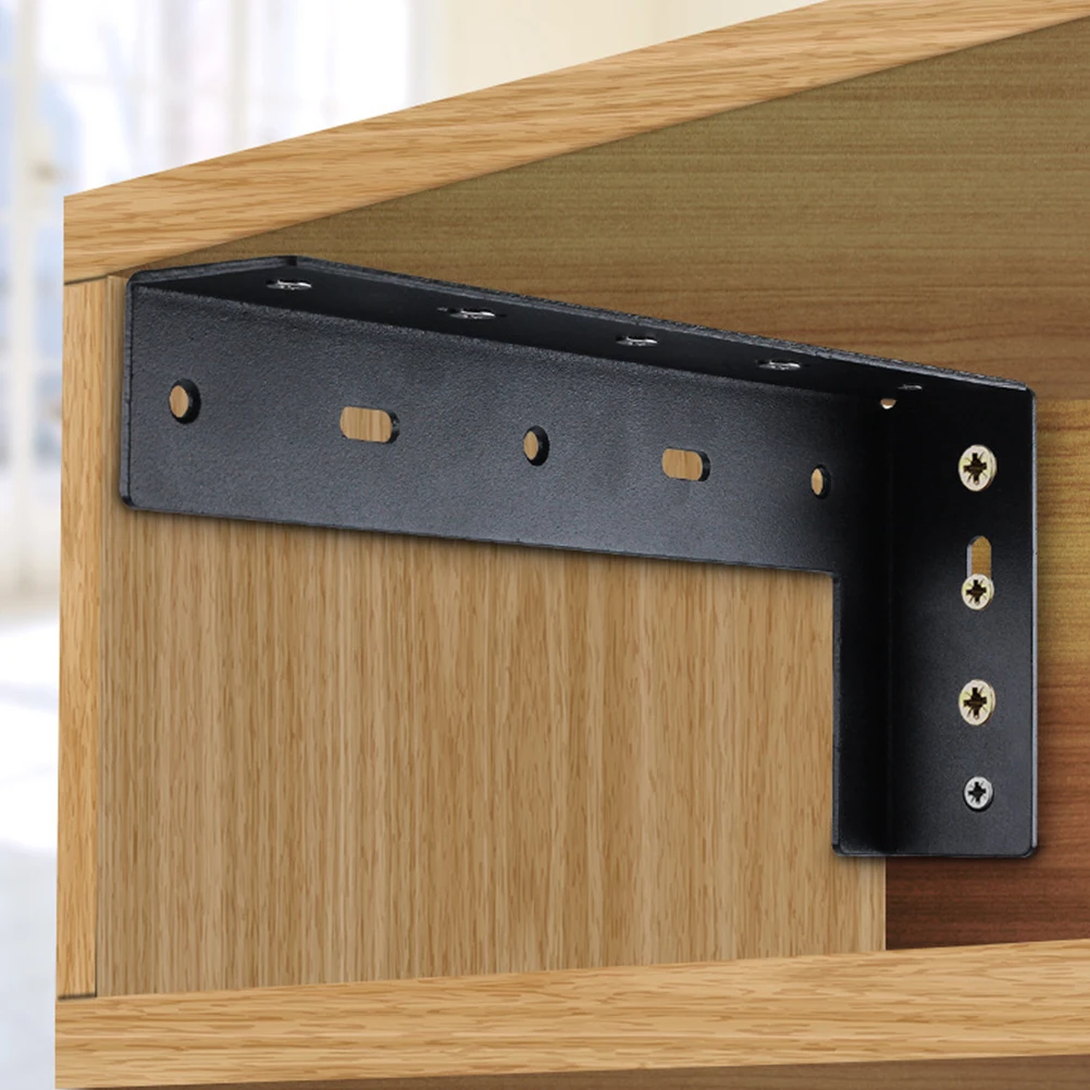 

2pcs Black 230 Heavy Duty Triangular Brackets Wall Mount for Wood Shelves Kitchen Cabinet Hardware Storage Triangle