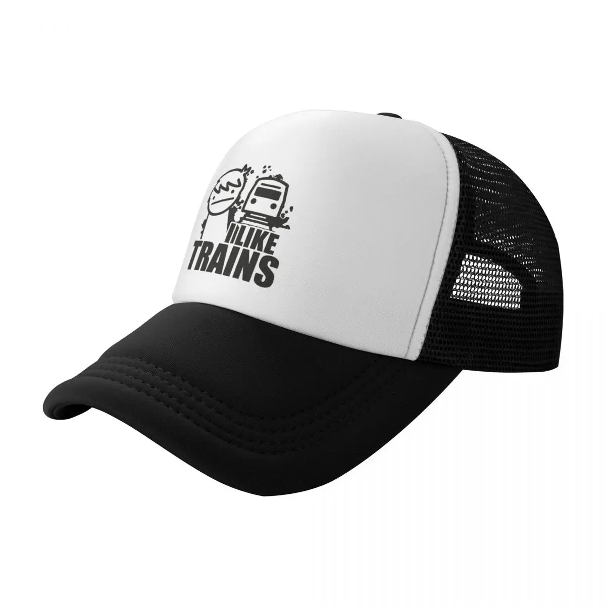 

ASDF Movie - I Like Trains SMILE Version Trucker Hats Unisex Baseball Cap
