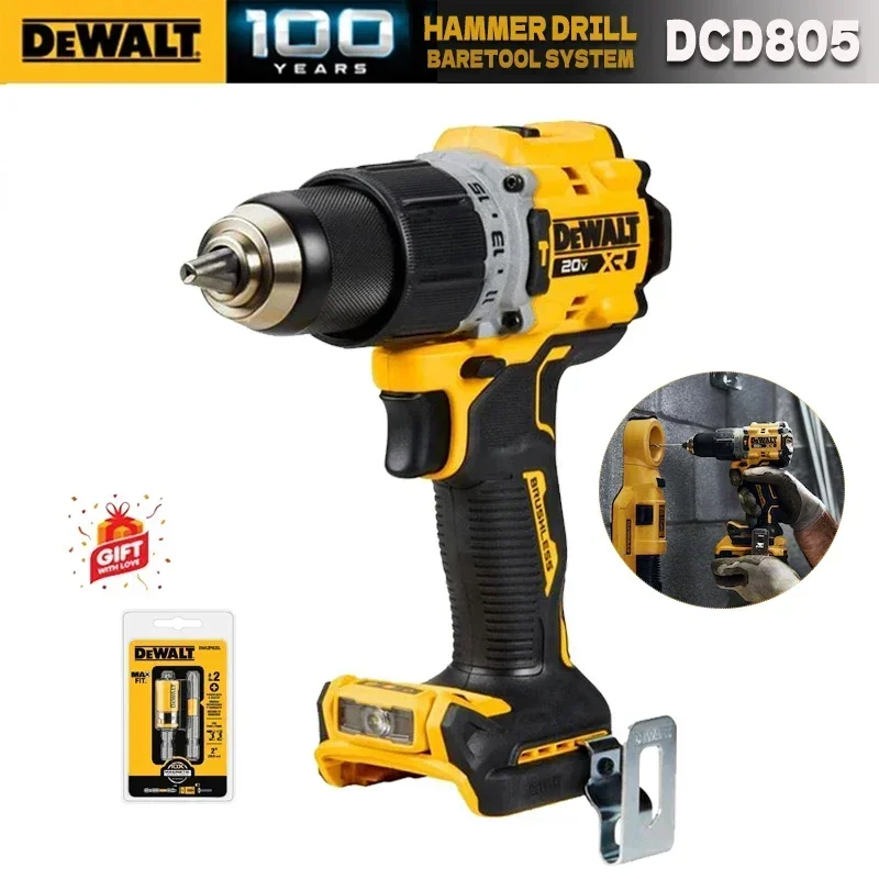 Dewalt-コードレスハンマードリルおよびドライバーキット、充電式電動工具、インパクトドリル、ブラシレス、dcd805、20v max、1/2インチ、dcd805b