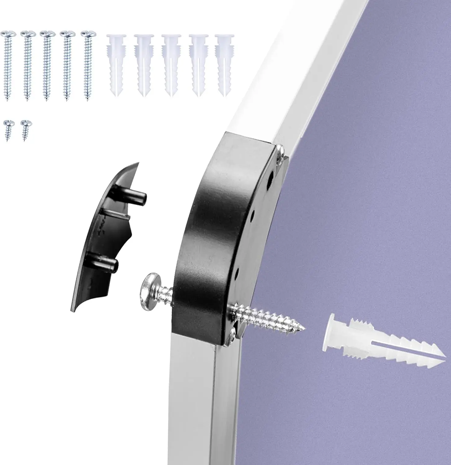 مجموعة سبورة بيضاء مغناطيسية ولوحة الفلين، 36 × 24 بوصة، إطار من الألومنيوم للفصول الدراسية للمكتب المنزلي #6