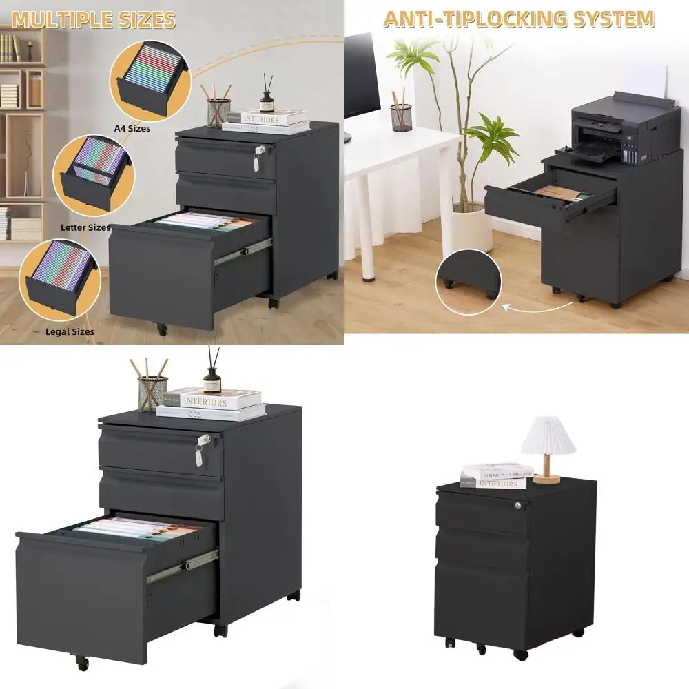 Secure 3-Drawer Rol…