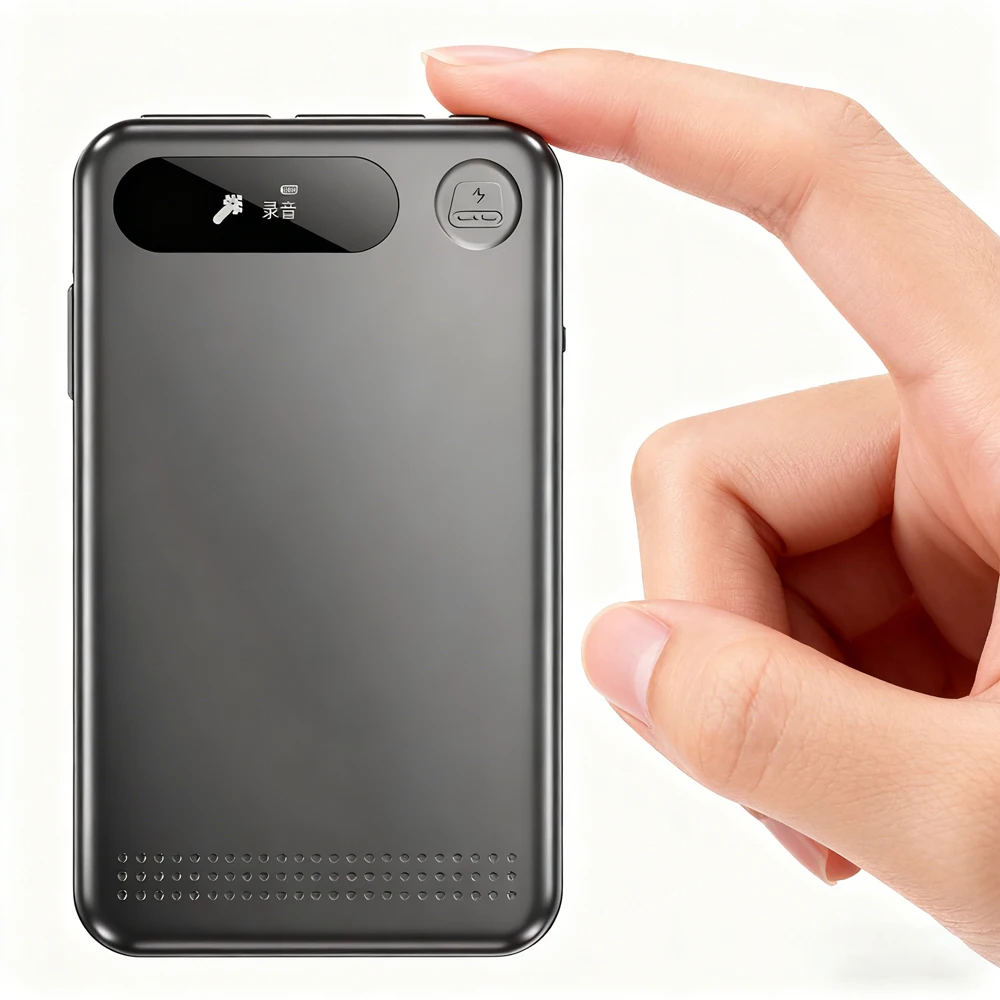 

Famue 900H Battery Voice Recorder for Class Lecture & Meeting AI Noise Cancellation Magnetic Mount 5000mAh Built-in Type-c Cable