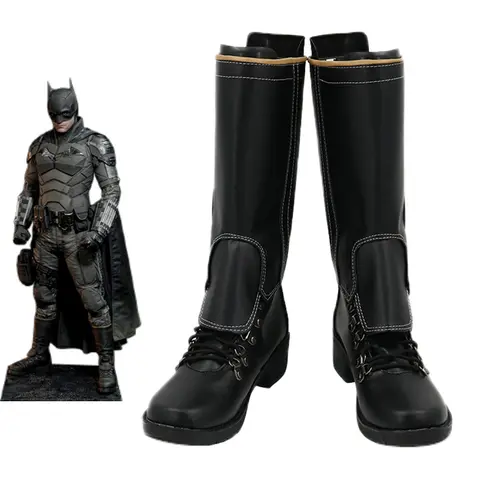 2022 The Bat Bruce Cosplay Shoes Boots Halloween Carnival Adult Men Superhero Wayne Cosplay Boots