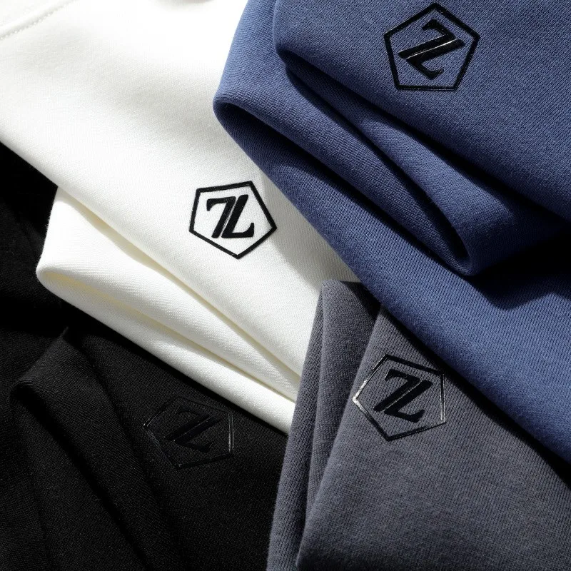 

Italy Luxury Fce Lined Thiened Warm Not Bulky Men's Faion Casual Long Sve Sweatirt Autumn Winter All Match