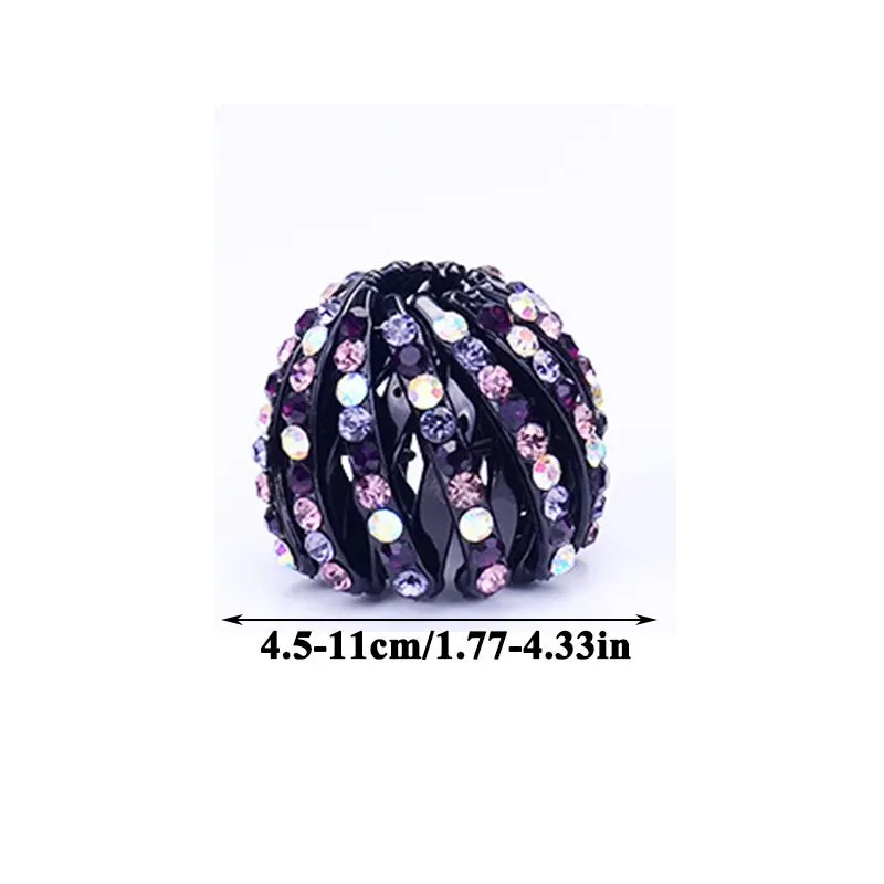 Donne Bun Crystal Hair Claw moda femminile coda di cavallo copricapo coda di cavallo fibbia fermaglio per capelli nido d\'uccello accessori per