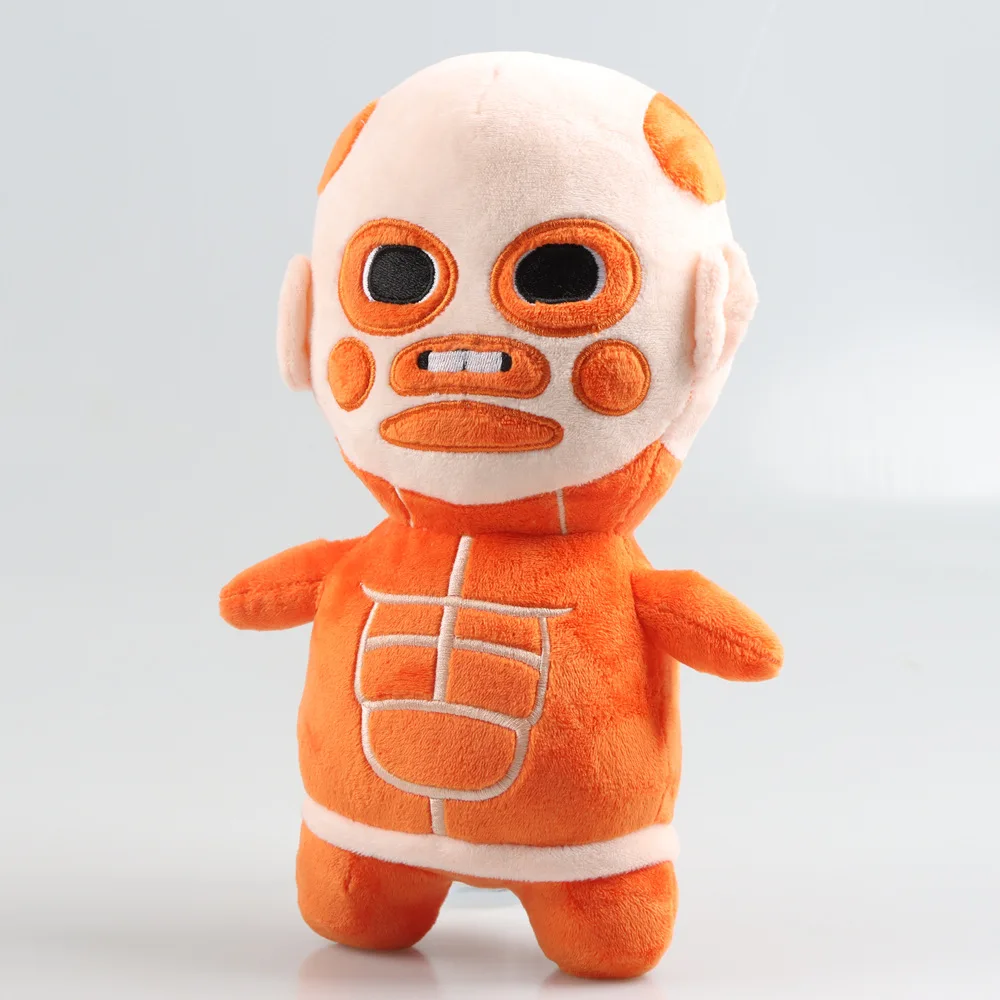 22Cm Q Version Attack On Titan Colossal Titan Anime Peripherals Cute Short Plush Stuffed Doll Pillow Ornaments Model Toys Gift