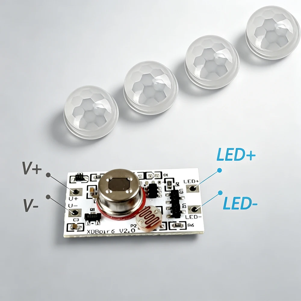 Mini PIR Motion Sensor Module DC5V12V24V(Compatible) Infrared Human Body Sensor Switch with Daylight Control for LED Strip Lamp