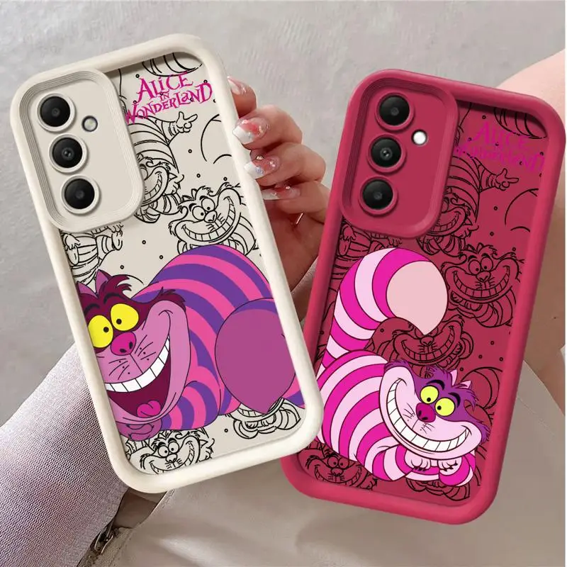 Alice In Wonderland Disney Case for Samsung Galaxy A24 A15 A54 A73 5G A25 A34 A13 A14 4G A23 A33 Silicone Capa Cover