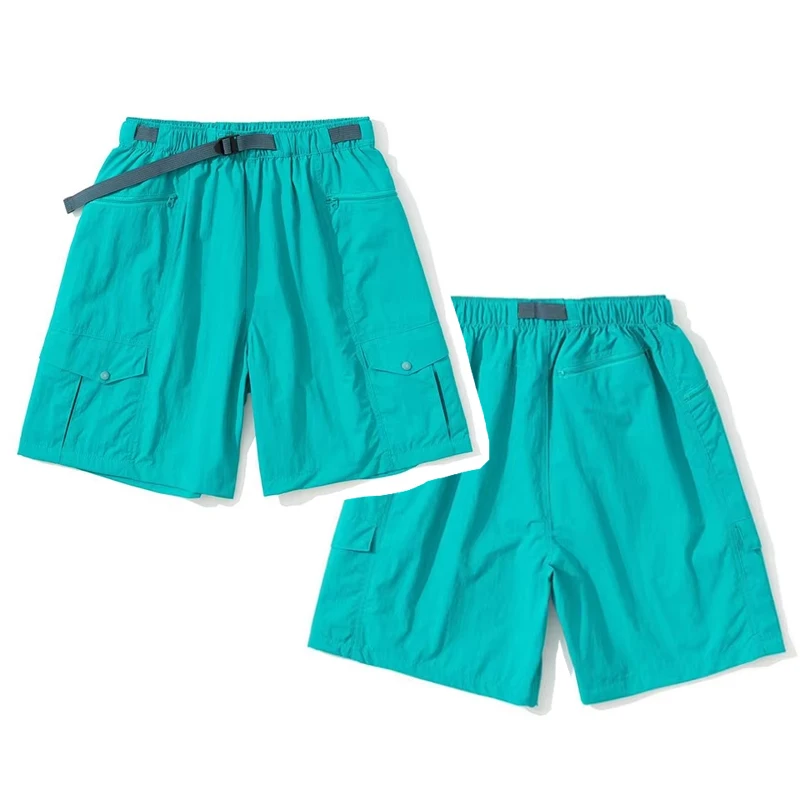 

Men's Cargo Shorts Summer Loose Fit Straight Leg Multi Pockets Solid Color Outdoor Casual Beach Shorts Unisex
