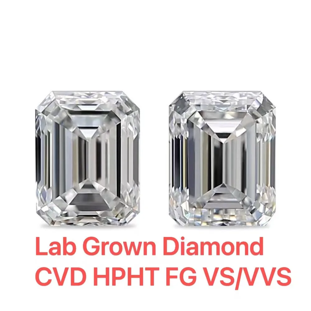 

1-3CT CVD HPHT Emerald Cut Lab Grown Diamond FG VS-VVS Real Lab Diamond Loose Diamond IGI Certificate