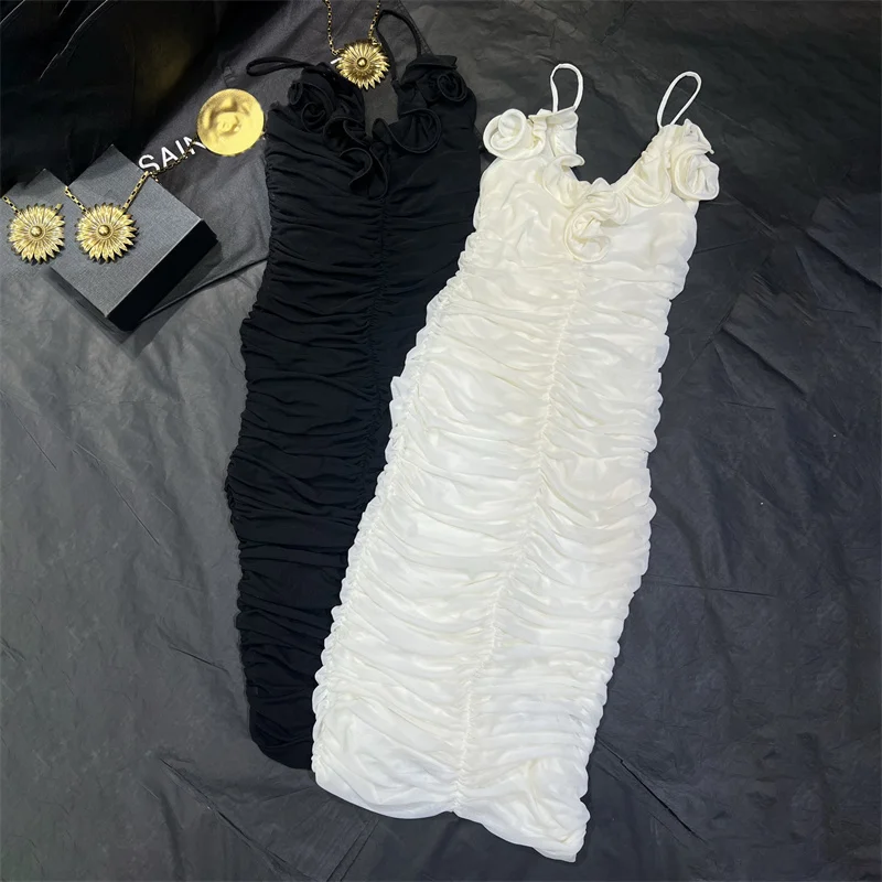 

Женские платья. Новые эластичные облегающие длинные платья без рукавов на лето 2024. Сексуальные платья миди без рукавов с открытой спиной, вечерние платья.