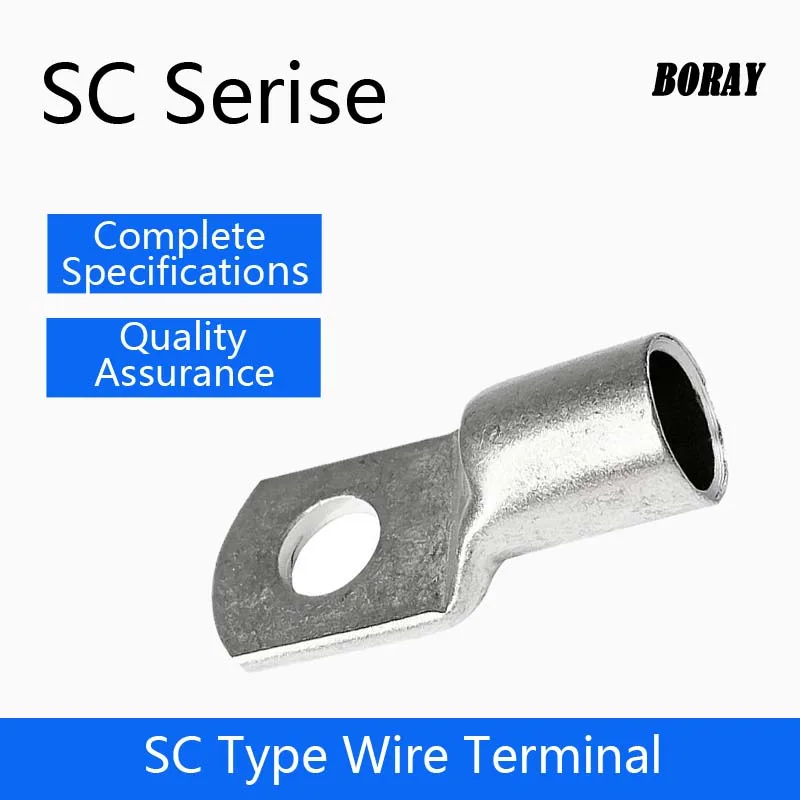 

10/25/50Pcs SC1.5-5-SC35-12Professional SC Type Copper Terminal Bare Battery Block Lugs Hole ID Crimp Connector