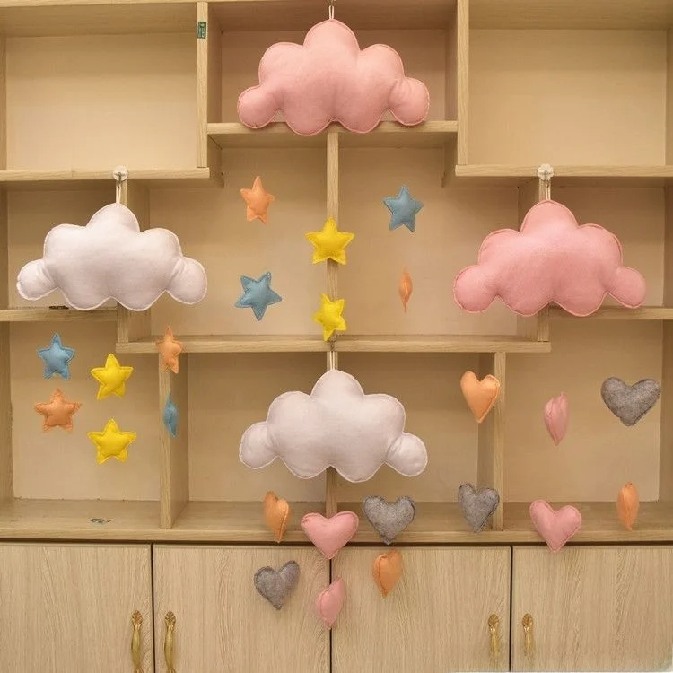 Cloud Shape Window Display Hanging Ornament 3D Children's Room Tent Decorative Bedding Curtain Hook Home Decoration Accessories
