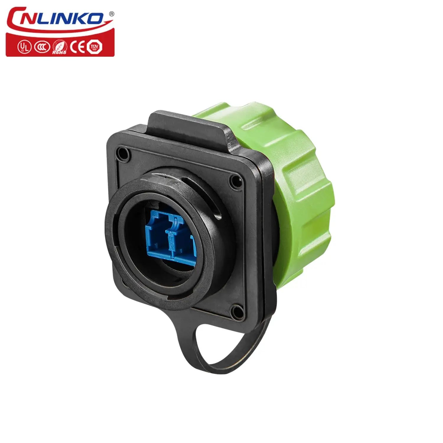 CNLINKO LC to LC Optical Fiber Connector IP68 Waterproof Single Mode Fiber Optic M24 Industrial Computer System Signal Connector