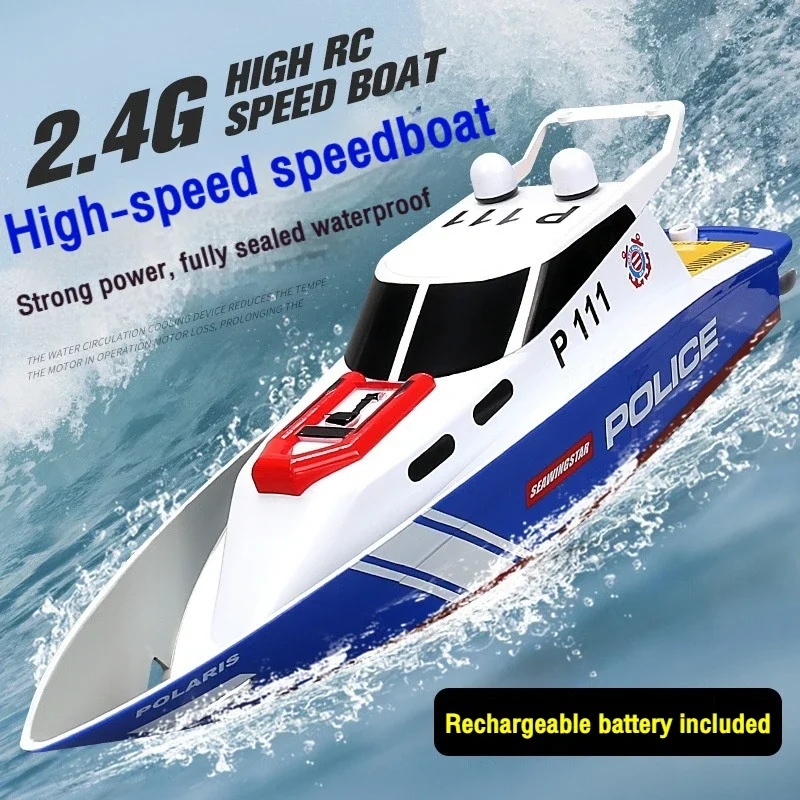 High Speed RC Speedboat RTR Version Electric Waterproof Racing Boat Universal Outdoor Water Remote Control Ship Model Toy Gift