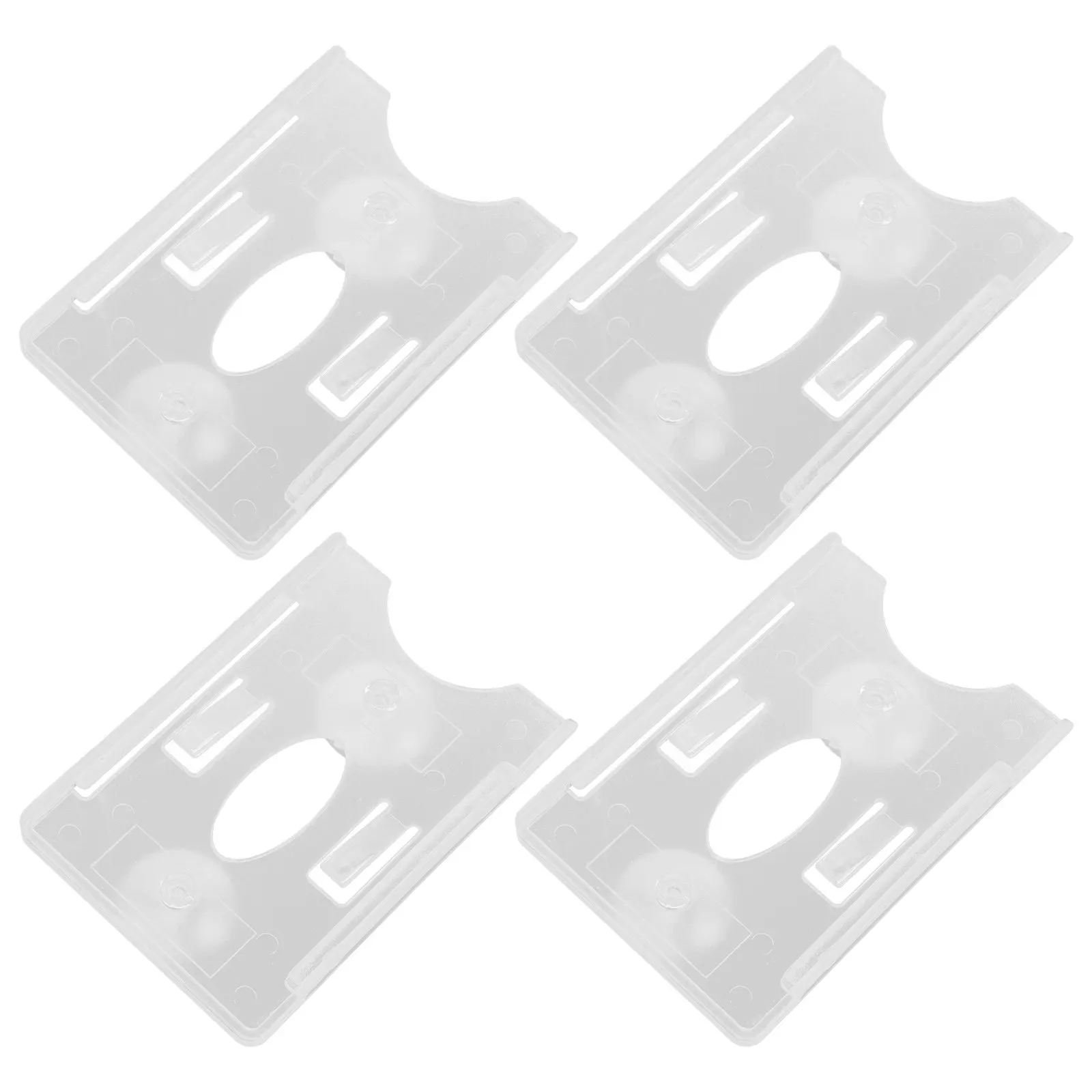 4Pcs Clear Suction Cup Card Holders for Car Windshield Parking Permit Holders Plastic Badge Organizers Auto Interior Accessories