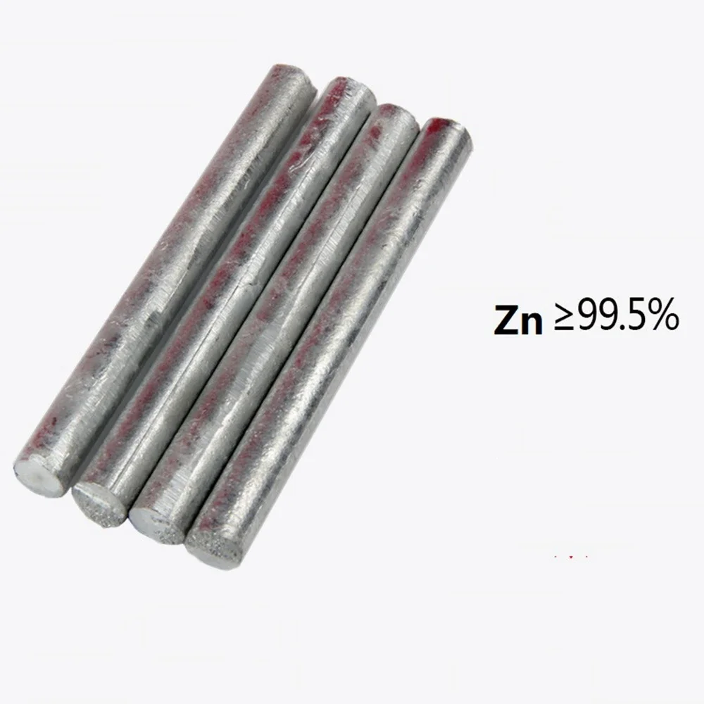 Diameter 2mm to 100mm Zinc Rod High Purity Zn Ingot Round Bar Anode Electroplating DIY customize