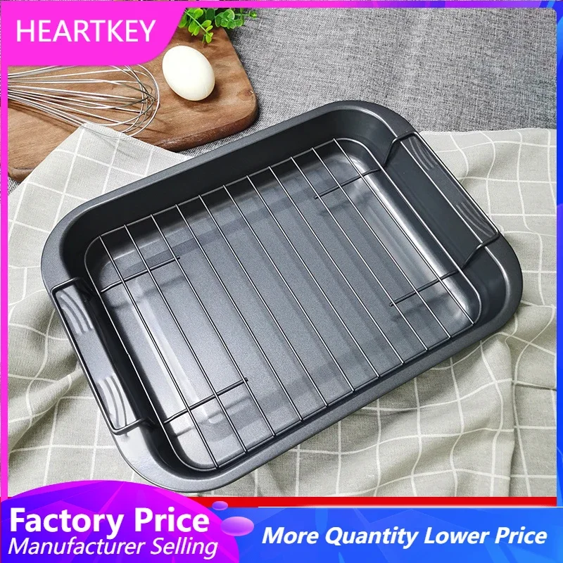 

Roasting Pan Non-stick Griddles Grill Fish Pizza Biscuit Cake Bread Barbecue Plate Oven Baking Tray Rack Kitchen Bakeware Tool
