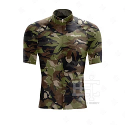 Bicycle Jersey Cycling Tops Wear Summer Bike Gear Short Sleeve Anti-UV Camouflage Kit Breathable Shirts Maillot Roupa Ciclismo