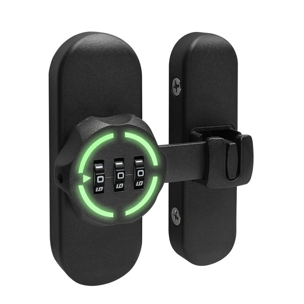 

Дверной замок из цинкового сплава, дверная защелка с паролем, 90/180 градусов, раздвижной замок для сарая, строительная фурнитура, обустройство дома