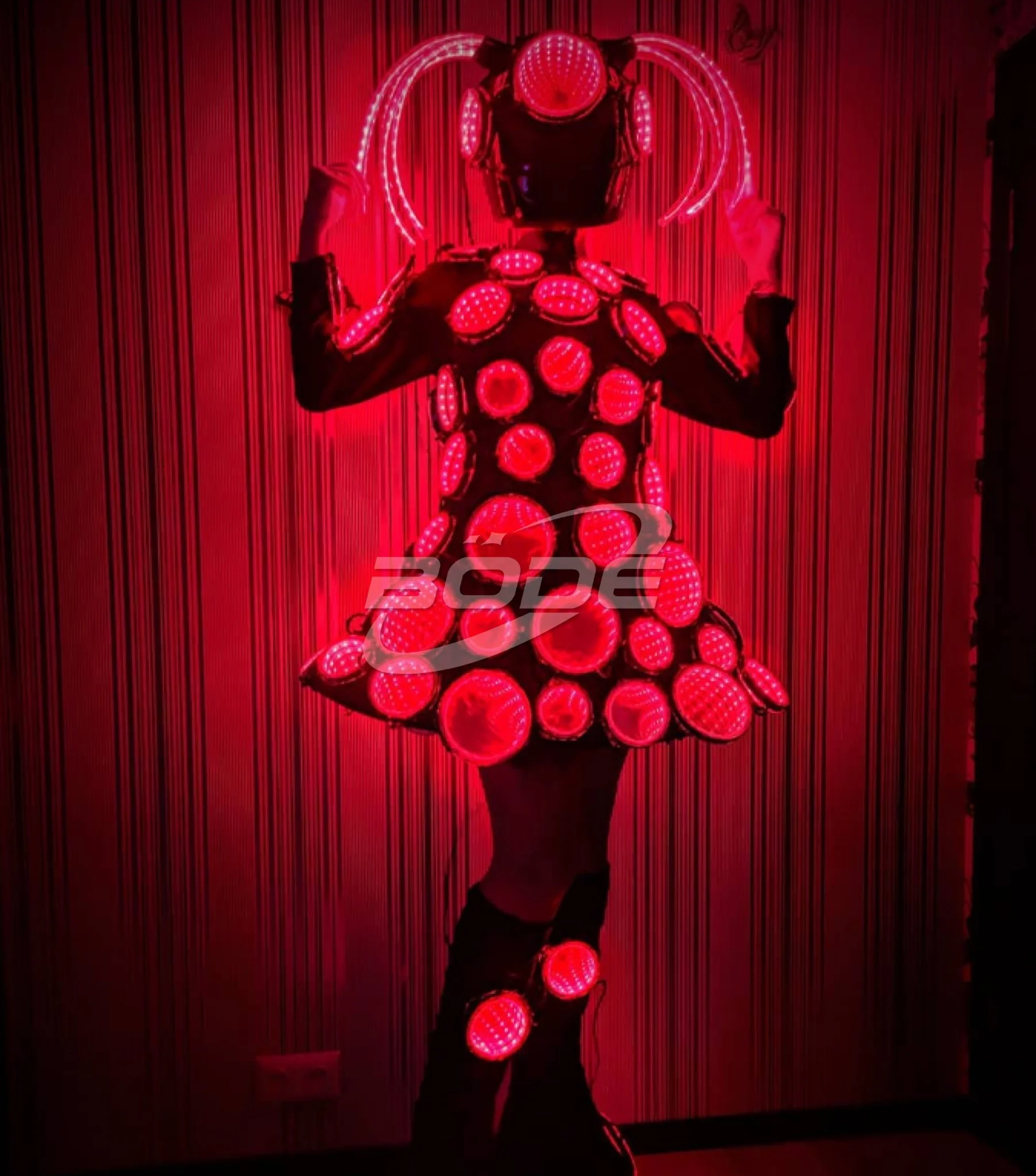 Miroir abîmé à LED pour femme, robot Shoous, scène de fête, cosplay adulte, chaud, connaissance