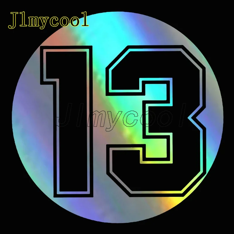 

13CM*13CM Car Sticker Funny Number 13 Round Vinyl Decal Car Auto Stickers For Car Bumper Window Decorations Decal Sticker