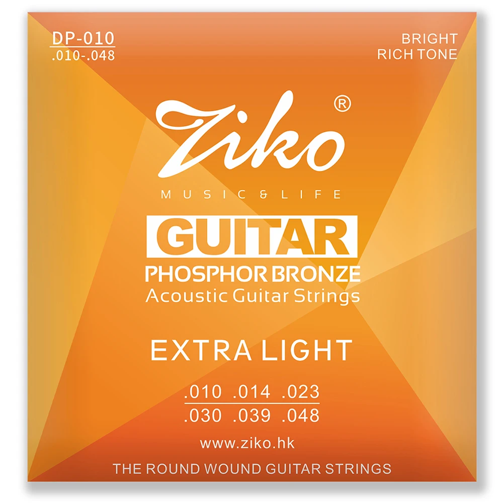 ZIKO DP-010 Acoustic Guitar Strings Steel Core Phosphor Copper Acoustic Guitar String Instruments Folk Guitar Parts & Accessory