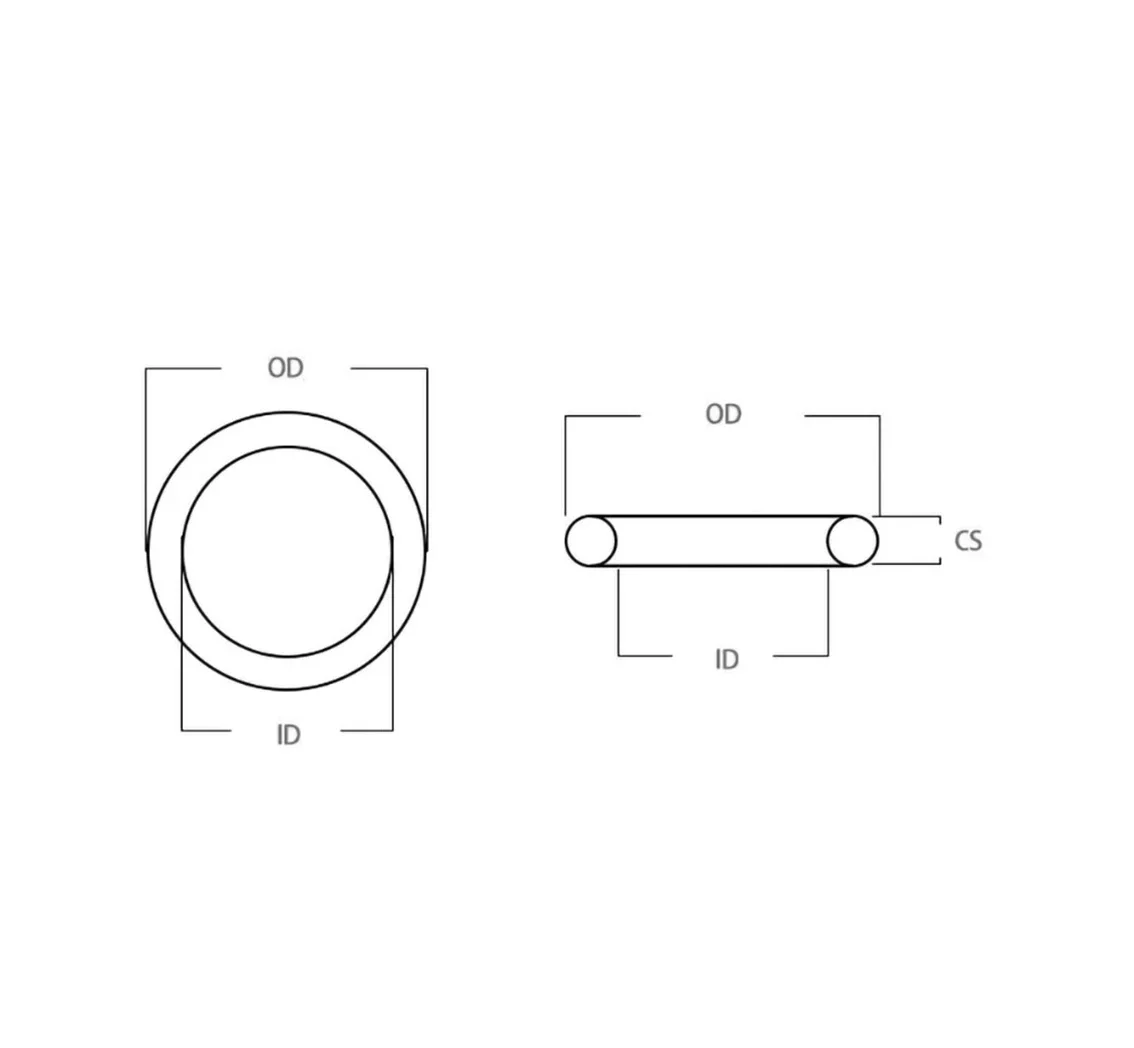Fluororubber O-Ring Wire Diameter OD7/8/9/11/12/13/14/15/16/17-150MM Skeleton Oil Seal High-Temperature Resistant Sealing Ring