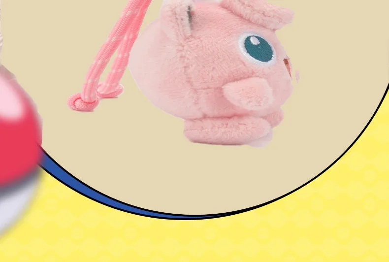 Original Anime Pokemon Kawaii Pikachu Schlüsselbund Gengar Mew Jigglypuff Mimikyu Stofftier Nette Plüsch Schlüsselring Puppe Anhänger Geschenk – Detail 6