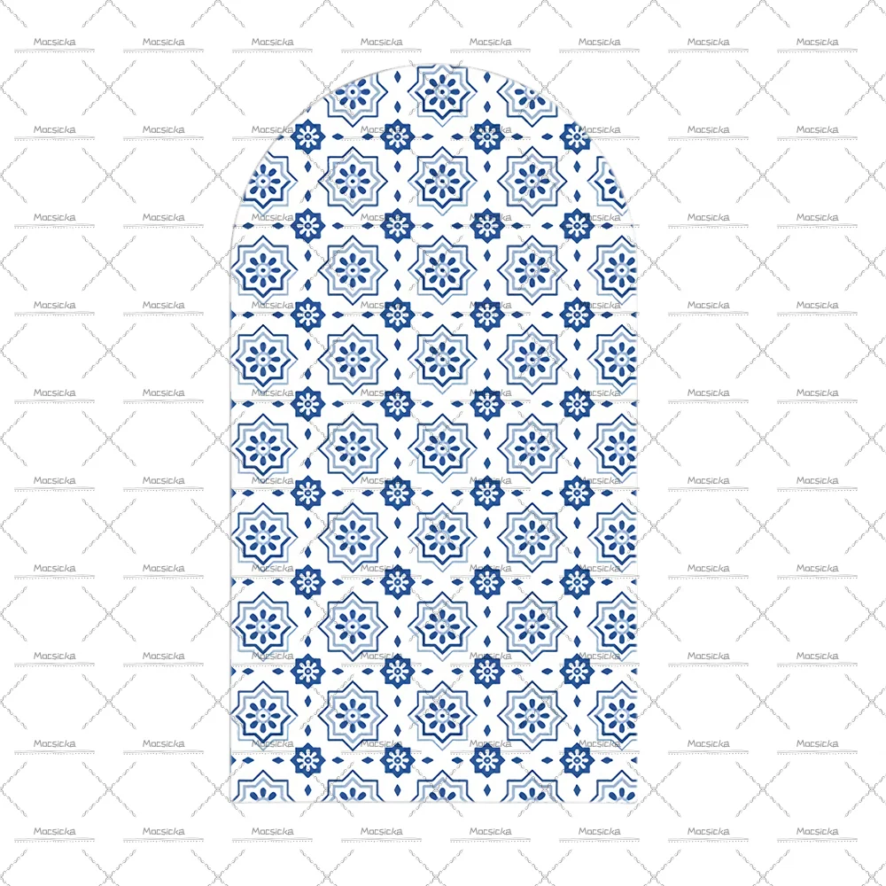 Mocsicka Bridal Shower Arch Background Cover Blue Tiles Birthday Baby Shower Party Decoration Wedding Photography Background