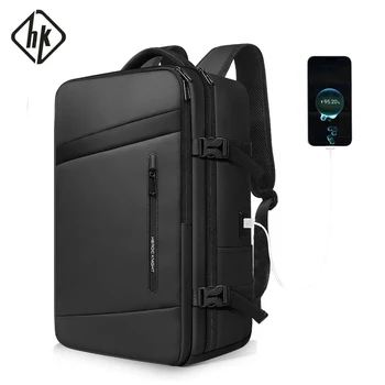 HK-Grande Capacidade USB Mochila de Viagem Impermeável, Saco de Negócios Masculino, Outdoor Caminhadas Bag, Saco Do Portátil, Moda, 17,3