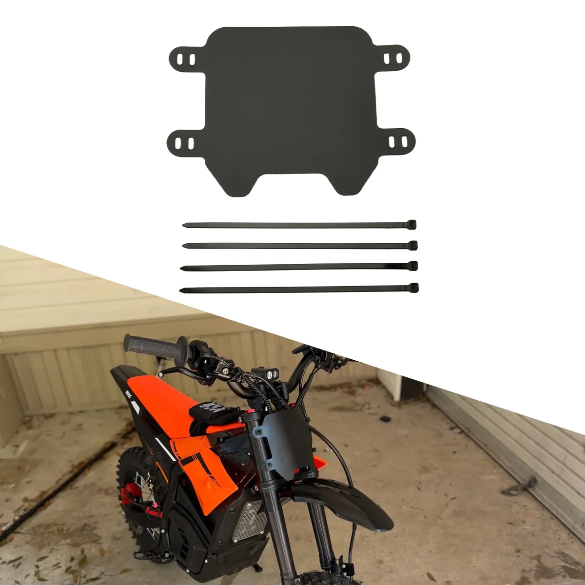 Off road motorcycle front number plate and carbon fiber pattern number plate For Surron Sur-Ron Light Bee Light X & Bee S