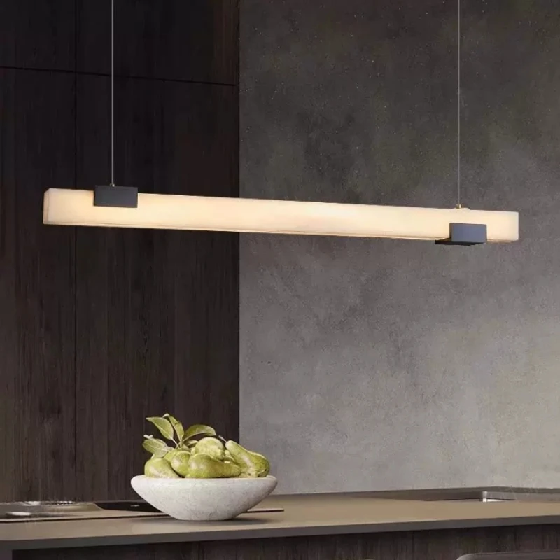 Italian Minimalist All Copper Marble Tea Room Restaurant Pendant Light American Style Tea Room Bar Counter Pendant Light
