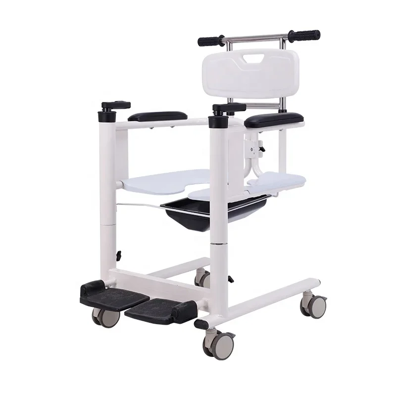 Multifunctional manual disabled patient lift transfer chair with wheels