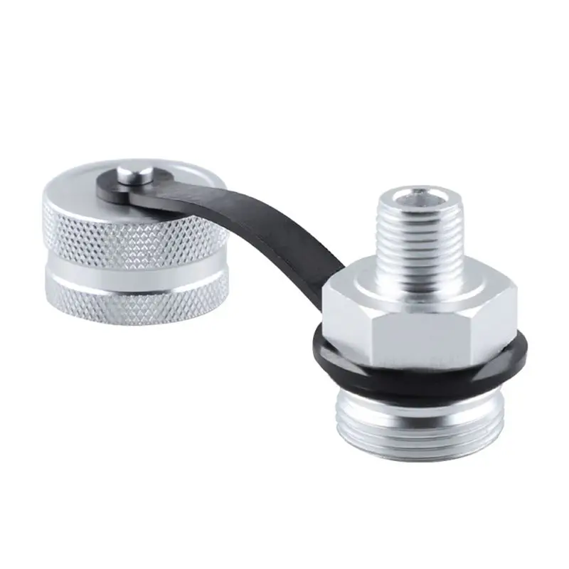 DT19 Aluminum Oil Drain Valve M14x1.5 with Hose Attachment Quick Rotating Discharge for Car DIY Leak-Proof