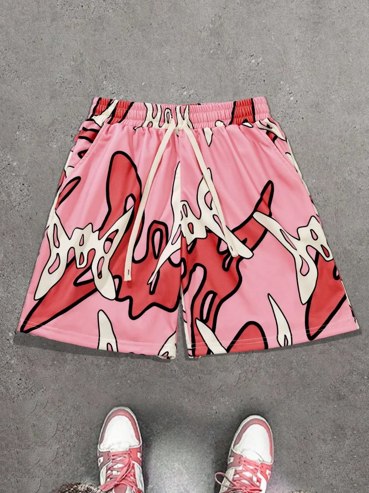 

New Hot-selling men's printed fitness beach daily casual sports style breathable quick-drying sweat-absorbing men's shorts