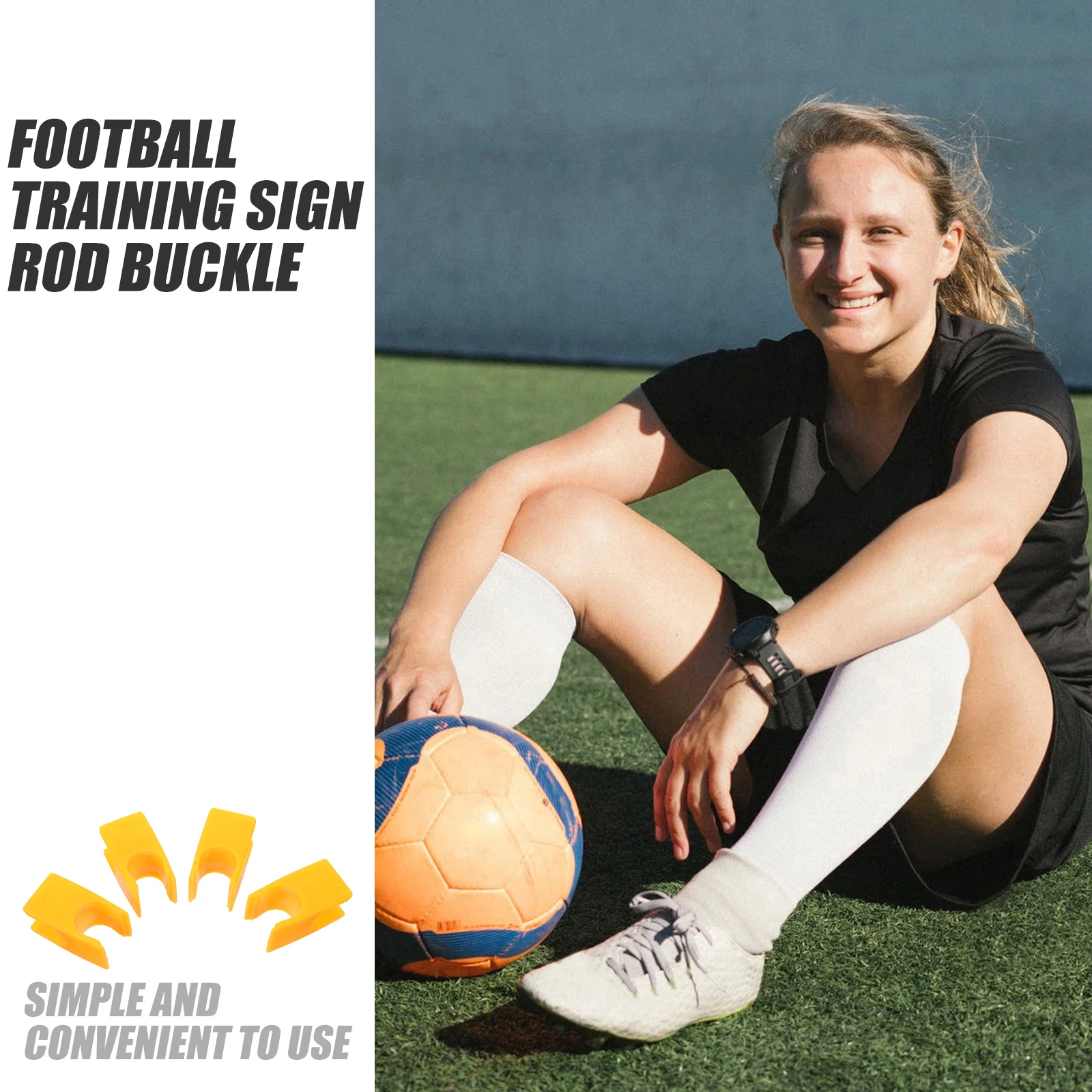 

8Pcs Soccer Training Marker Rod Buckle Durable Long-Lasting Adjustable Sports Equipment Accessory Soccer Rod Buckle