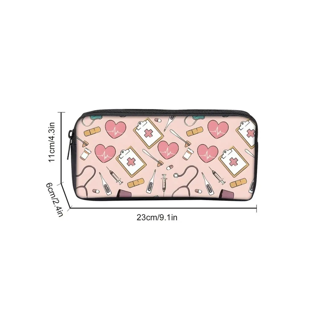 Medical Care Print Single Layered Pencil Case for Boy/Girls Best Gifts Cartoon School Supplies Pencil Pouch for Children