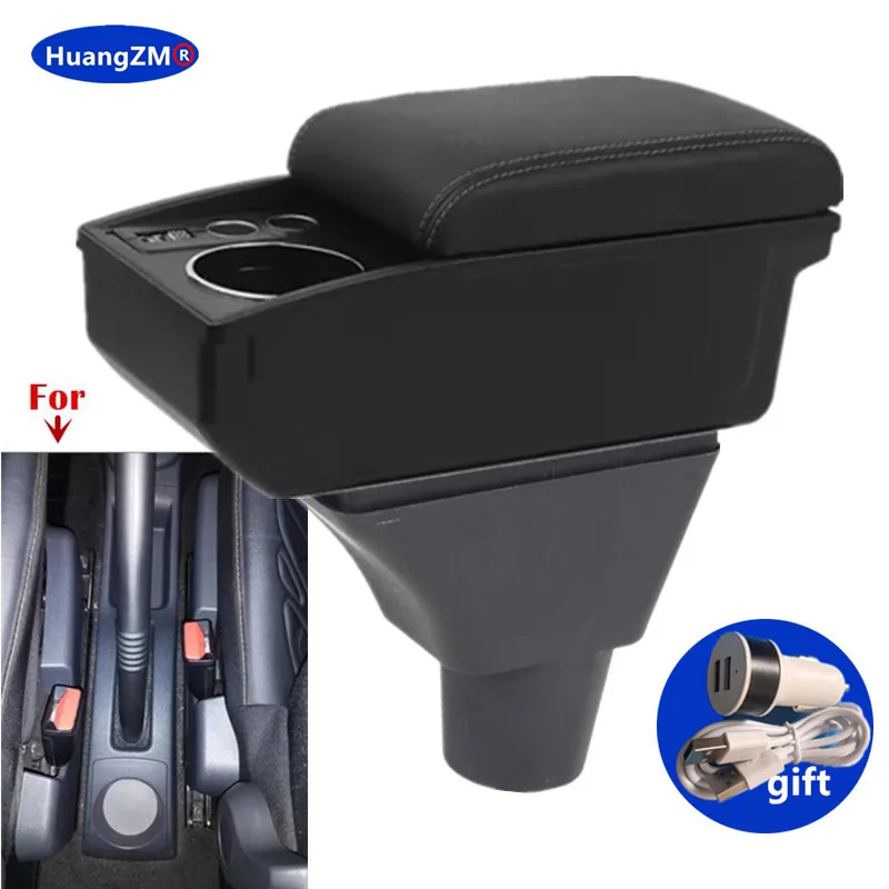 

Автомобильный подлокотник, двухслойный ящик для хранения, аксессуары для Renault Sandero Stepway, подлокотник для Dacia Renault Sandero Logan 2