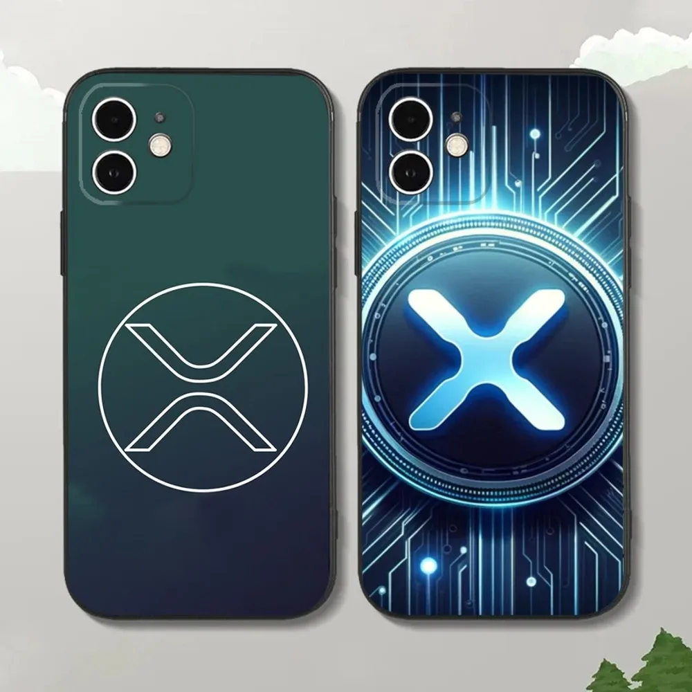 

Xrp Ripple Crypto Phone Case For iPhone16,15,14,13,12 Mini 11 Pro XR,X,XS,MAX 7,8 Plus Silicone Cover Soft Black